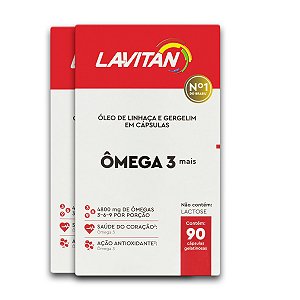 Kit 2 Ômega 3 Mais Lavitan 90 Cápsulas