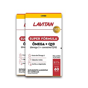 Kit 2 Ômega 3 + Coenzima Q10 Lavitan 60 Cápsulas