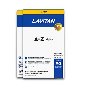 Kit 2 Multivitamínico A-Z Original Lavitan 90 Comprimidos