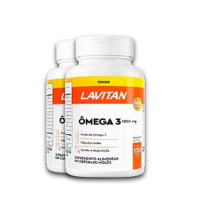 Kit 2 Ômega 3 Lavitan 1000mg 120 Cápsulas