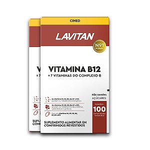 Kit 2 Vitamina B12 Lavitan 100 Comprimidos Revestidos