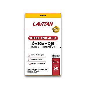 Ômega 3 + Coenzima Q10 Lavitan 60 Cápsulas
