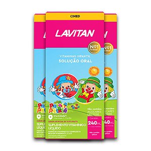 Kit 3 Vitamina Infantil Lavitan Solução Oral 240ml Tutti Frutti