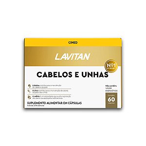 Vitamina Cabelos e Unhas Lavitan 60 Cápsulas