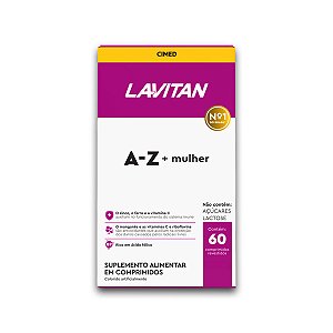 Multivitamínico A-Z Mulher Lavitan 60 Comprimidos
