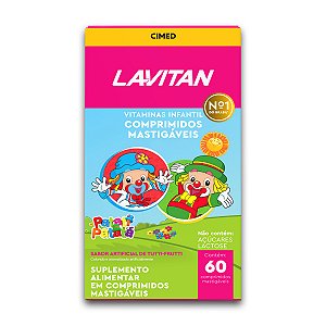 Vitamina Infantil Lavitan Patati Patatá 60 Comprimidos Tutti Frutti