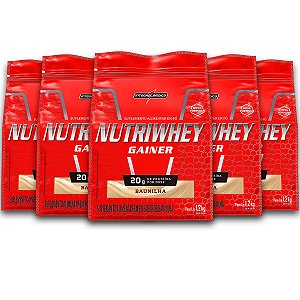 Kit 5 NutriWhey Gainer Whey Protein Integral Medica Baunilha 1,2kg