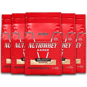 Kit 5 NutriWhey Gainer Whey Protein Integral Medica Baunilha 2,4kg