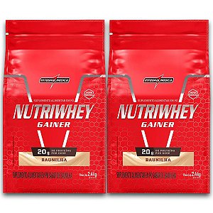Kit 2 NutriWhey Gainer Whey Protein Integral Medica Baunilha 2,4kg