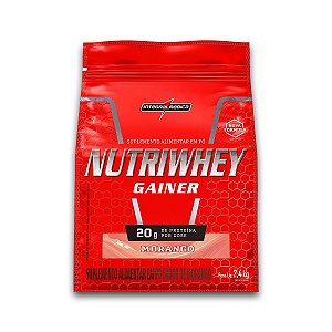 NutriWhey Gainer Whey Protein Integral Medica Morango 2,4kg