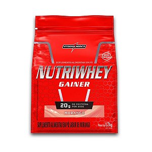 NutriWhey Gainer Whey Protein Integral Medica Morango 1,2kg