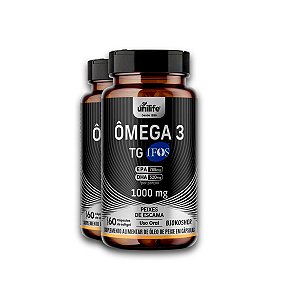 Kit 2 Ômega 3 TG Óleo de Peixe Unilife 1000mg 60 Cápsulas
