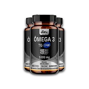 Kit 3 Ômega 3 TG Óleo de Peixe Unilife 1000mg 60 Cápsulas