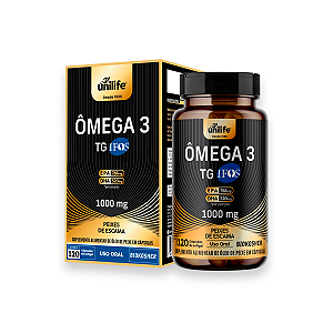 Ômega 3 Óleo de Peixe Unilife 1000mg 120 Cápsulas
