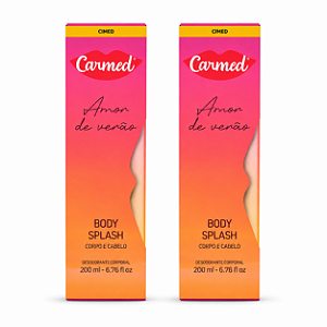 Kit 2 Body Splash Amor de Verão Corpo e Cabelo Carmed 200ml