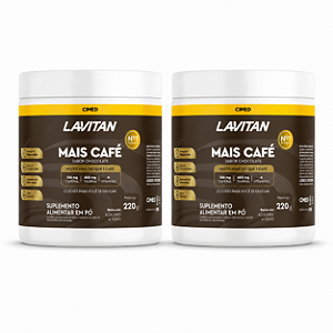 Kit 2 Mais Café Suplemento Alimentar Lavitan Chocolate 220g
