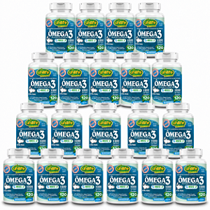 Kit 20 Ômega 3 Óleo de Peixe Unilife 120 Cápsulas 1200mg