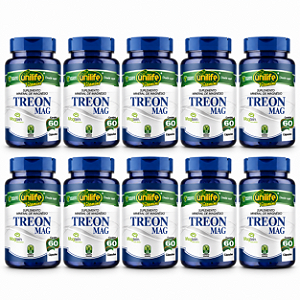 Kit 10 Treon Mag Magnésio Treonato Unilife 60 Cápsulas