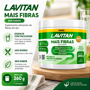 Mais Fibras Em Pó Lavitan Sem Sabor 260g