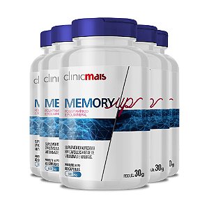 Kit 5 MemoryUP polivitamínico ClinicMais 500mg 60 cápsulas