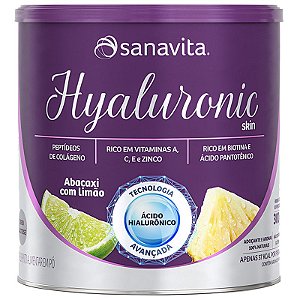 Hyaluronic ácido hialurônico Colágeno Skin da Sanavita abacaxi com limão 270g