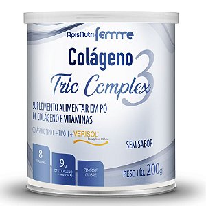 Colágeno tipo 2 + 1 Verisol Trio complex Apisnutri sem sabor 200g