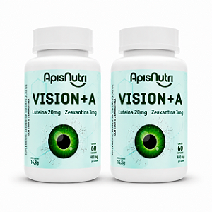 Kit 2 Vision+A Luteína e Zeaxantina Apisnutri 60 cápsulas