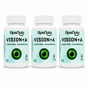 Kit 3 Vision+A Luteína e Zeaxantina Apisnutri 60 cápsulas