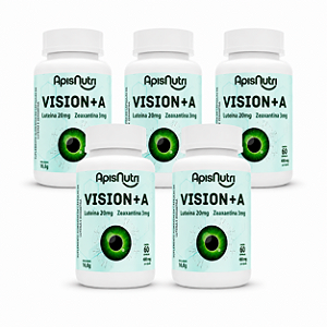 Kit 5 Vision+A Luteína e Zeaxantina Apisnutri 60 cápsulas