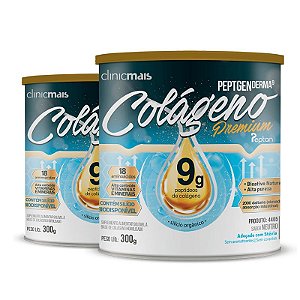 Kit 2 Colágeno Hidrolisado Premium 9g Clinic Mais 300g Neutro