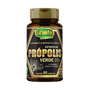 Própolis Verde + Vitamina C Zinco e Selênio Unilife 60 cápsulas