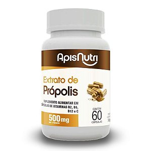 Extrato de Própolis 500mg Apisnutri 60 cápsulas