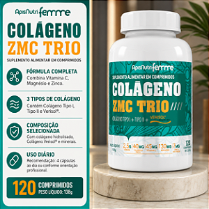 Colágeno ZMC Trio ApisNutri 120 Comprimidos