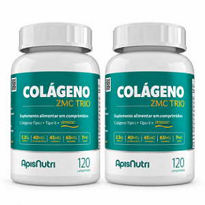 Kit 2 Colágeno ZMC Trio ApisNutri 120 Comprimidos