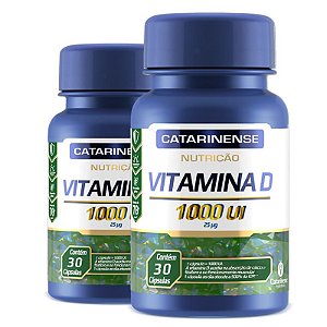 Kit 2 Vitamina D 1000ui Catarinense 30 cápsulas