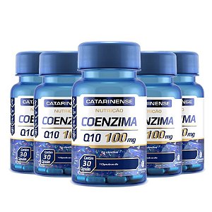 Kit 5 Coenzima Q10 100mg Catarinense 30 cápsulas