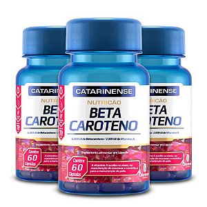 Kit 3 Beta Caroteno Catarinense Pharma 60 cápsulas