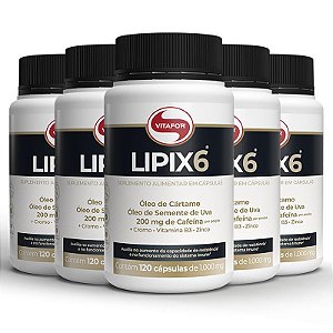 Kit 5 Lipix 6 Vitafor 120 cápsulas