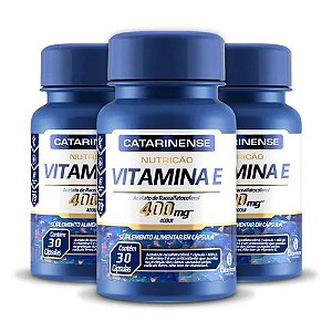 Kit 3 Vitamina E 400mg Catarinense 30 cápsulas