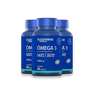 Kit 3 Ômega 3 EPA DHA Catarinense 60 Cápsulas