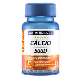 Cálcio 500d Cálcio + Vitamina D Catarinense 60 cápsulas