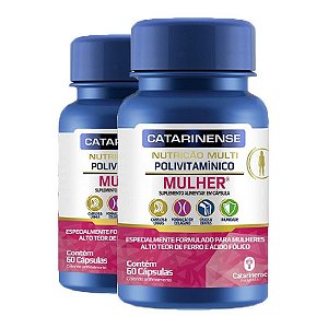 Kit 2 Polivitamínico Mulher Catarinense 60 cápsulas