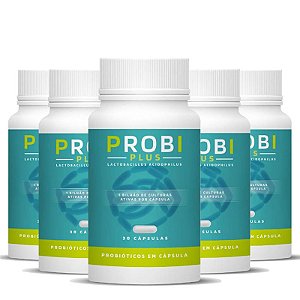 Kit 5 Probiplus Probiótico Divina Pharma 30 cápsulas