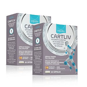 Kit 2 Cartliv Colágeno Tipo 2 Equaliv 60 cápsulas