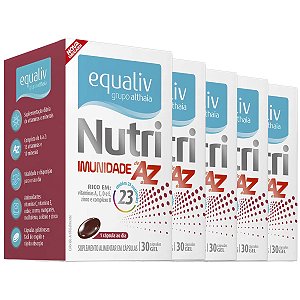 Kit 5 Nutri Imunidade A a Z Equaliv 30 cápsulas gel