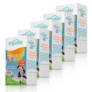 Kit 5 Vitamina D 200ui Kids Equaliv 20ml em Gotas