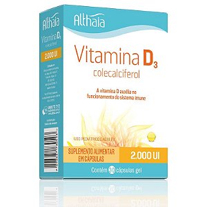 Vitamina D3 Colecalciferol 2000ui Althaia 30 cápsulas