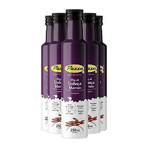 Kit 5 Óleo de Linhaça Marrom Extra Virgem Pazze 250ml