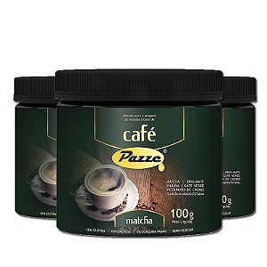 Kit 3 Café Instântaneo Café Matcha Pazze 100g