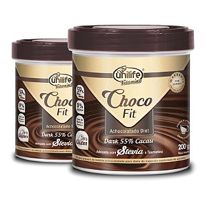 Kit 2 Choco Fit Achocolatado Diet Soluvel Unilife 200G